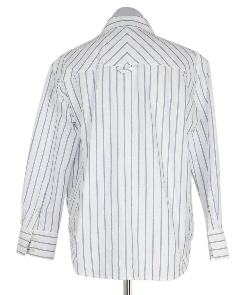 AYR White & Blue Striped Cotton Top sz 2 - Michael's Consignment NYC