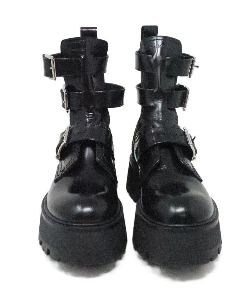 Alexander McQueen Black Leather Boots sz 7 - Michael's Consignment NYC