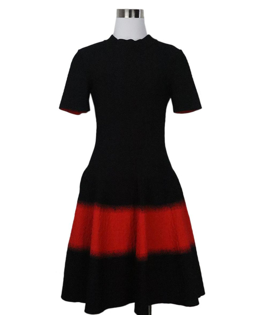 Alexander McQueen Black & Red Spandex Dress 