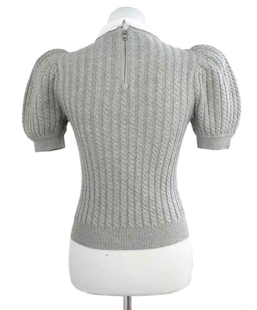 Alice + Olivia Grey Cotton Sweater sz 2 - Michael's Consignment NYC