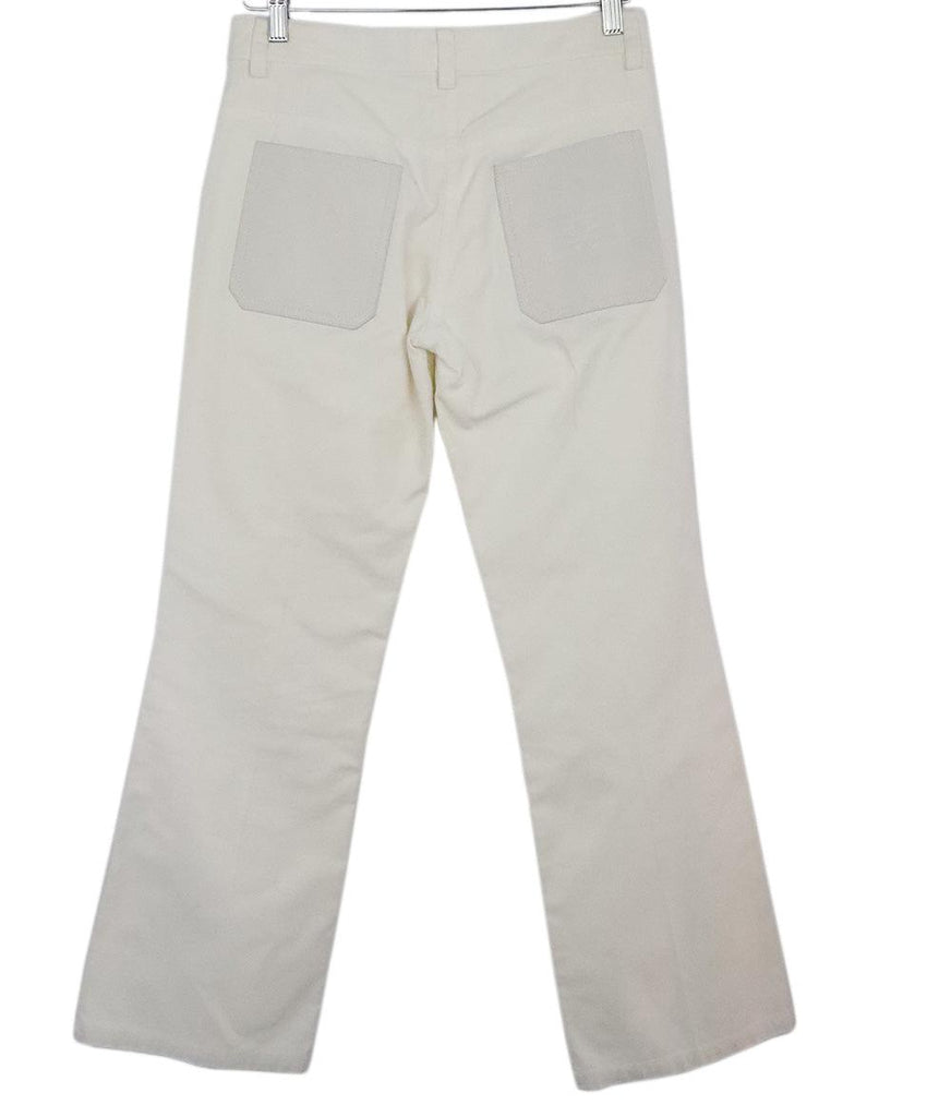 Bally White Denim Pants sz 2 - Michael's Consignment NYC