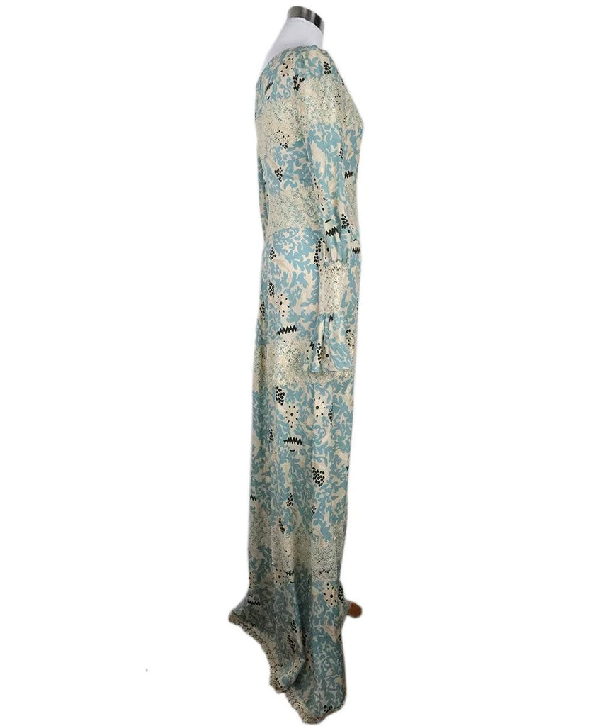 Beccaria Blue & Ivory Print Lace Dress 1