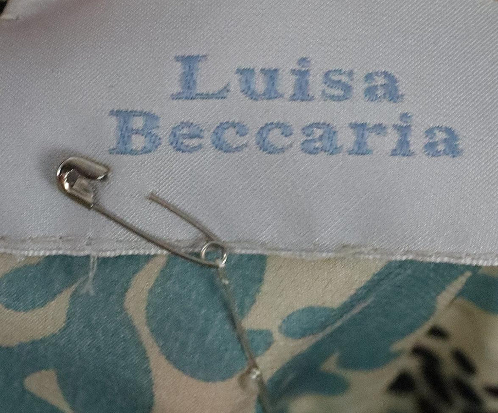Beccaria Blue & Ivory Print Lace Dress 3