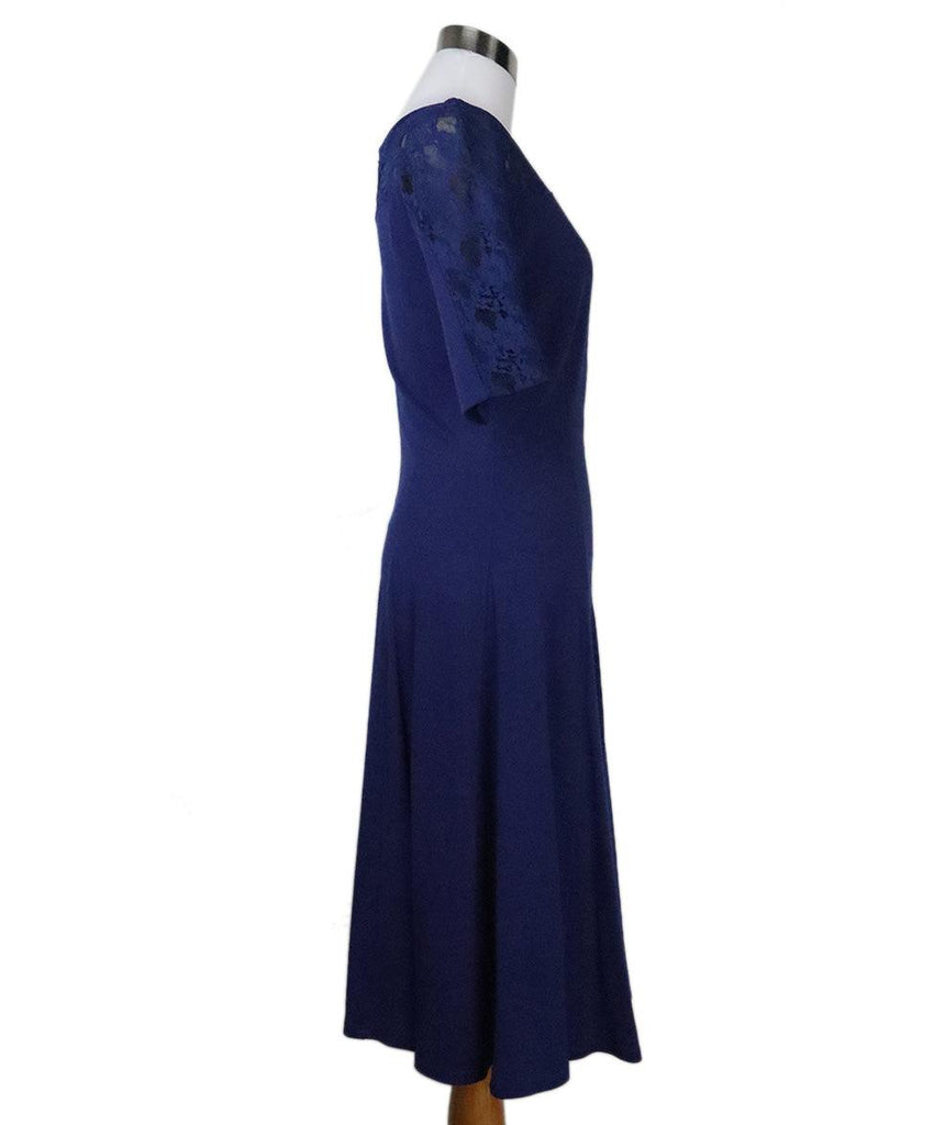 Blumarine Blue Dress w/ Lace Trim sz 4 - Michael's Consignment NYC