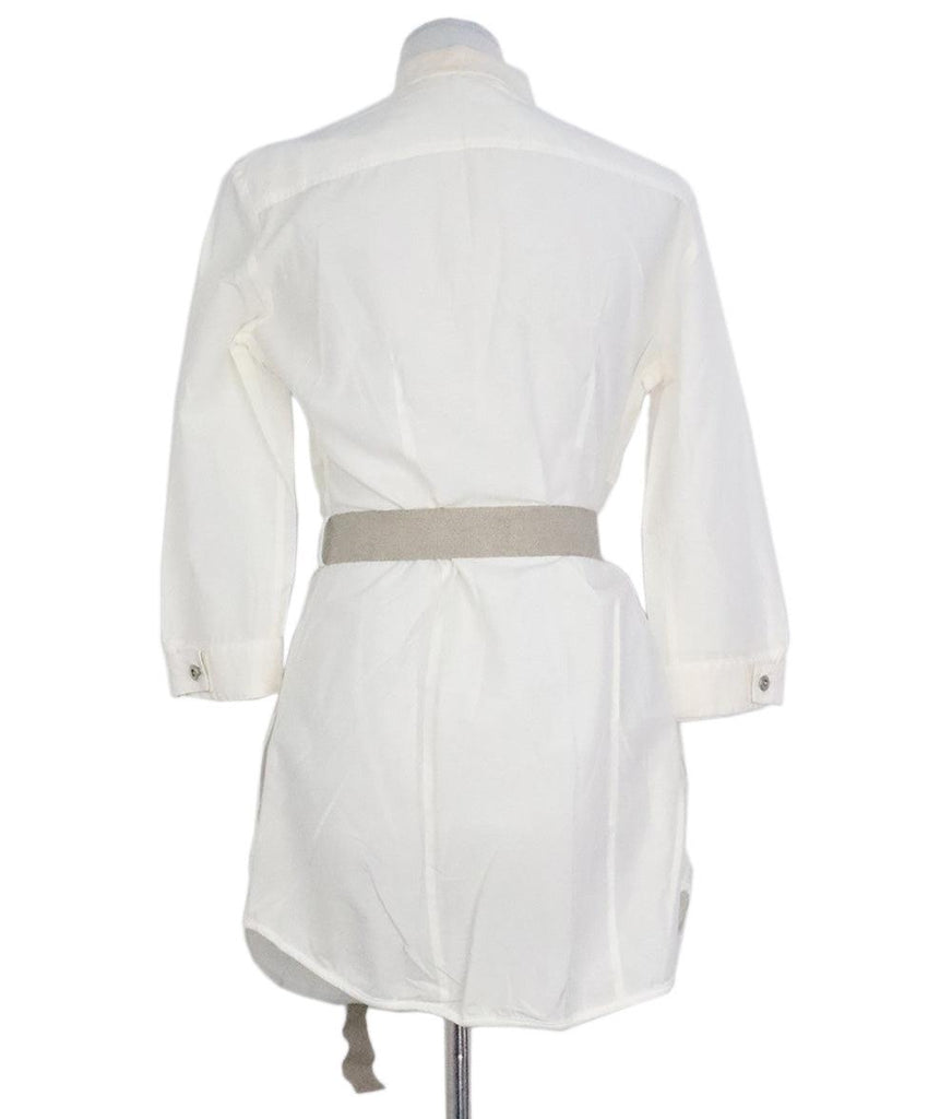 Brunello Cucinelli Ivory Cotton Dress w/ Belt sz 4 - Michael's Consignment NYC