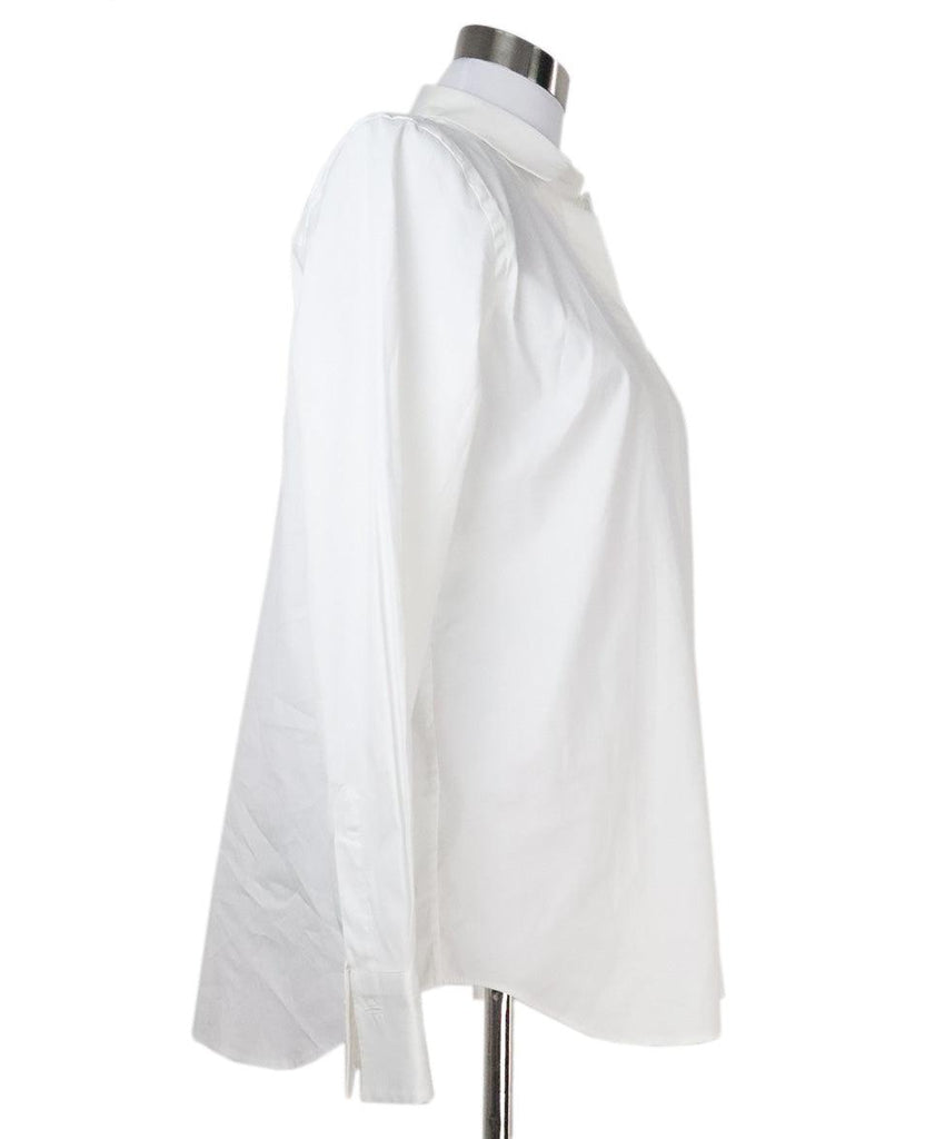 Brunello Cucinelli White Cotton Shirt sz 6 - Michael's Consignment NYC