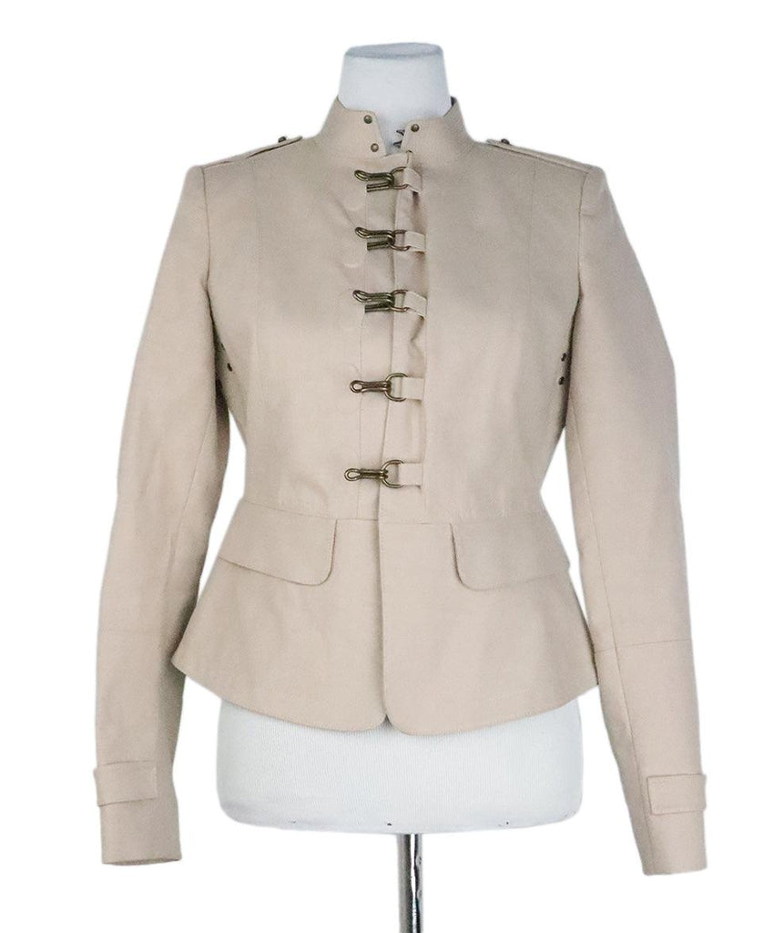 Burberry Beige Cotton Jacket sz 2 - Michael's Consignment NYC