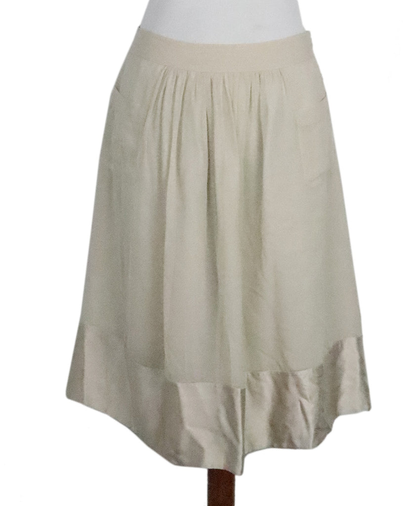 Burberry Neutral Silk Skirt 