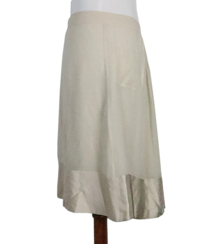 Burberry Neutral Silk Skirt 1