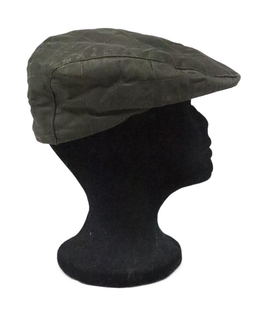 Burberry Olive Green Quilted Nylon Hat - Michael's Consignment NYC