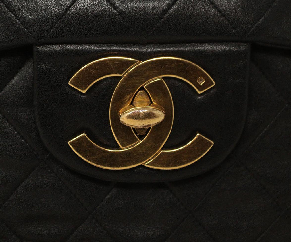 Chanel Black Quilted Leather Classic Flap Bag 8