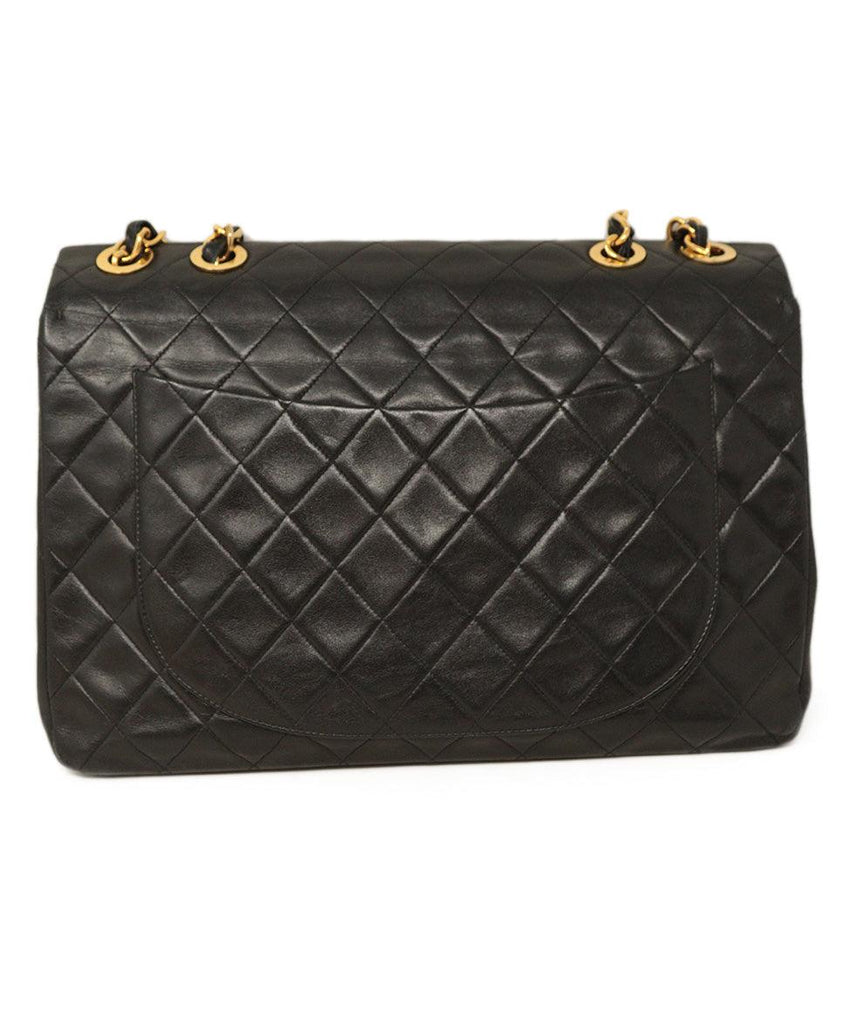 Chanel Black Quilted Leather Classic Flap Bag 2