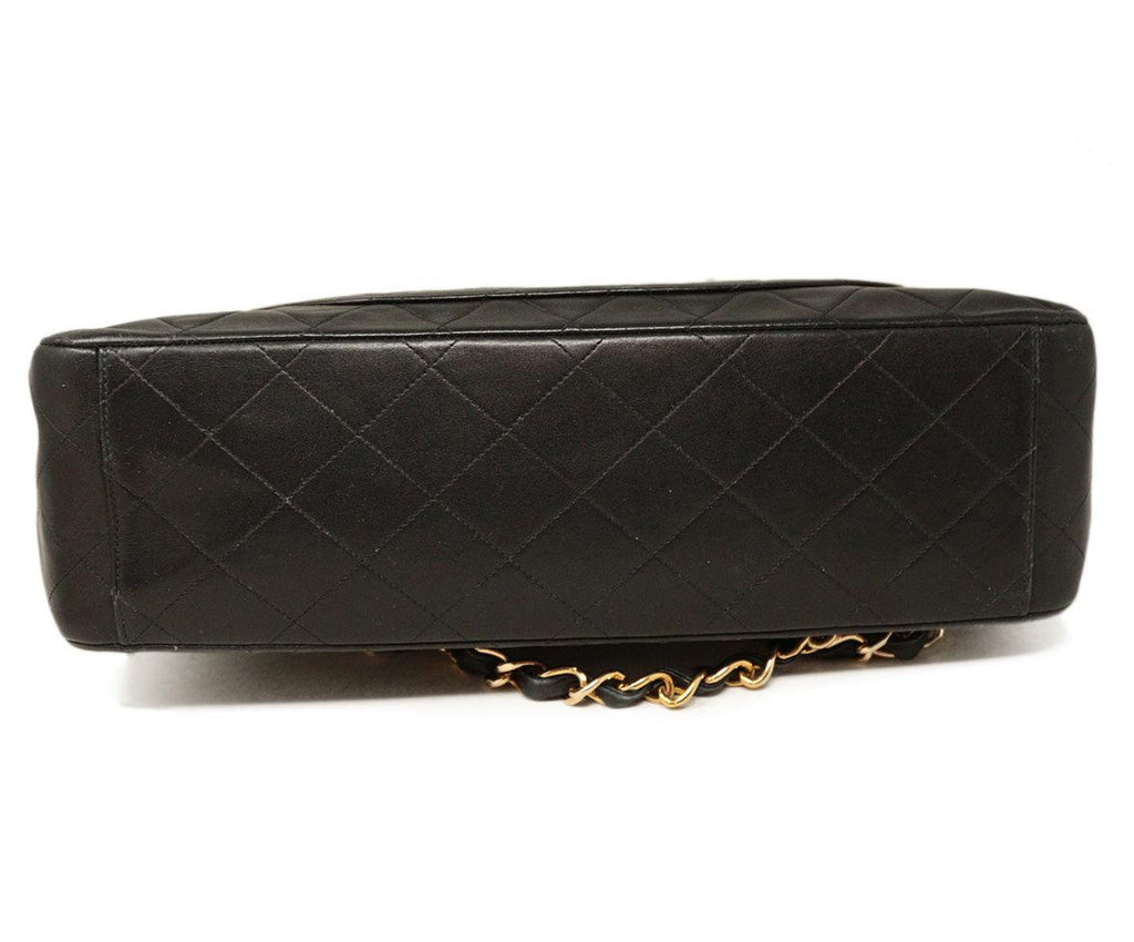 Chanel Black Quilted Leather Classic Flap Bag 3