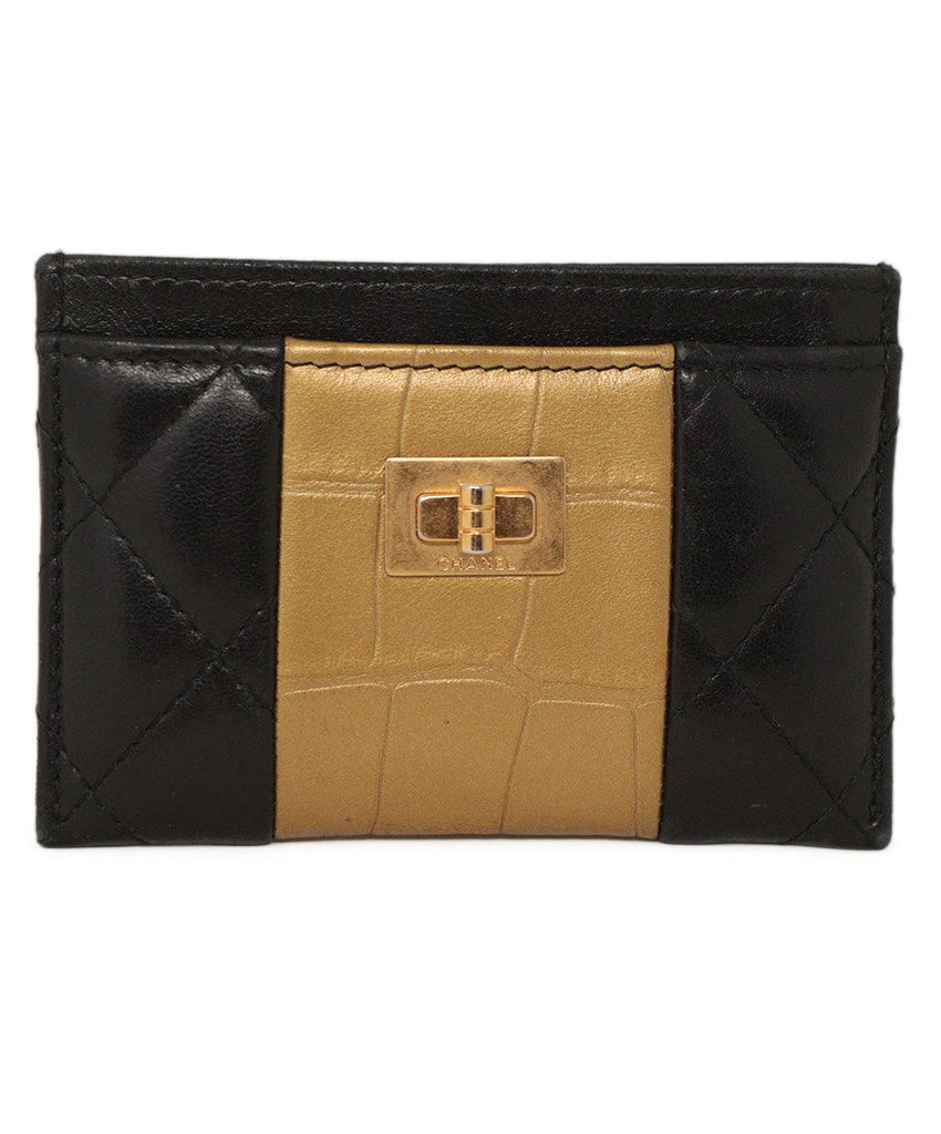 Chanel Black & Gold Reissue Card Case - Michael's Consignment NYC