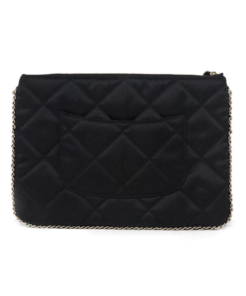 Chanel Black Satin Clutch - Michael's Consignment NYC