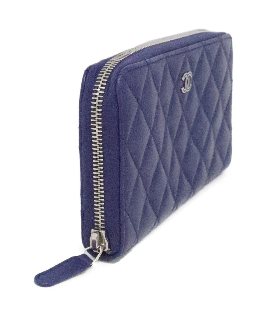 Chanel Blue Quilted Leather Wallet - Michael's Consignment NYC