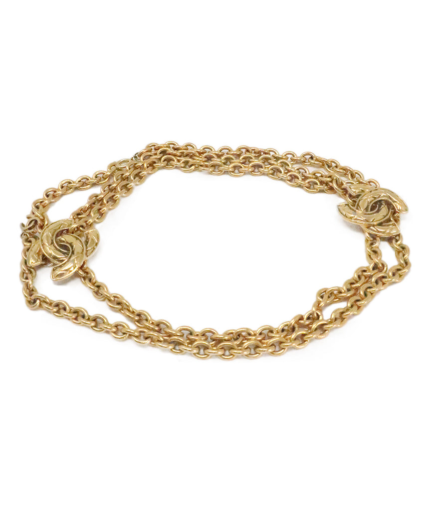 Chanel Gold Metal Link Belt 