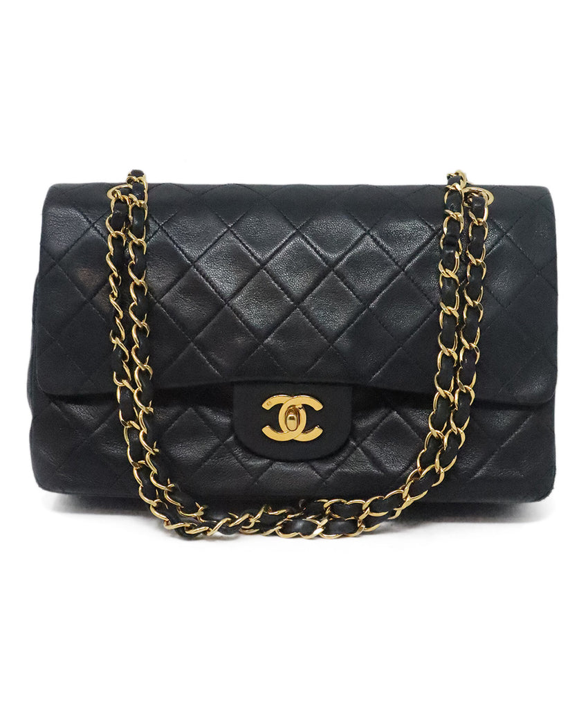 Chanel Vintage Navy Classic Medium Double Flap Bag 