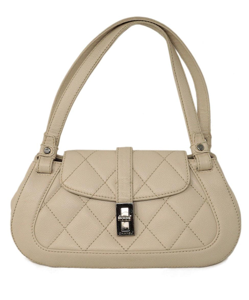 Chanel Neutral Caviar Leather Shoulder Bag - Michael's Consignment NYC