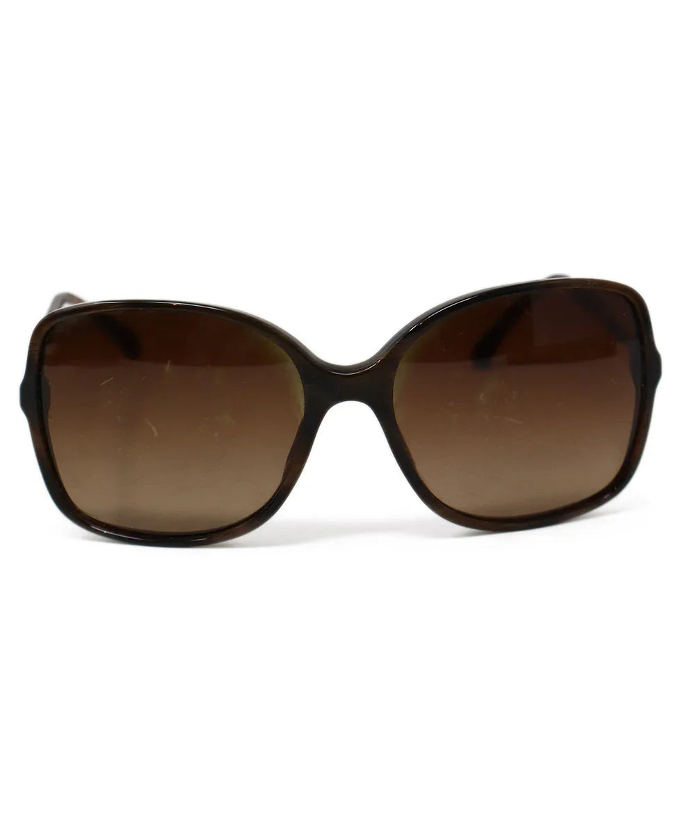 Chanel Brown Gold Chain Sunglasses l Michael's Luxury