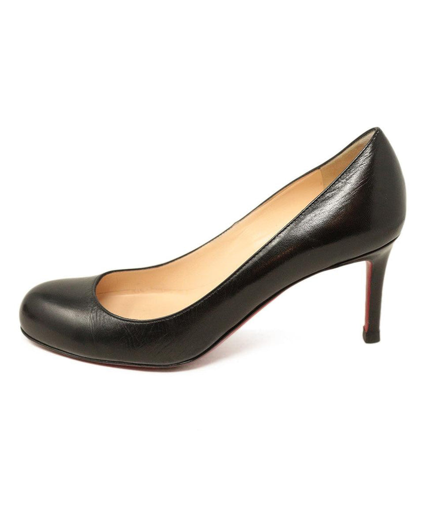 Christian Louboutin Black Leather Heels sz 7 - Michael's Consignment NYC