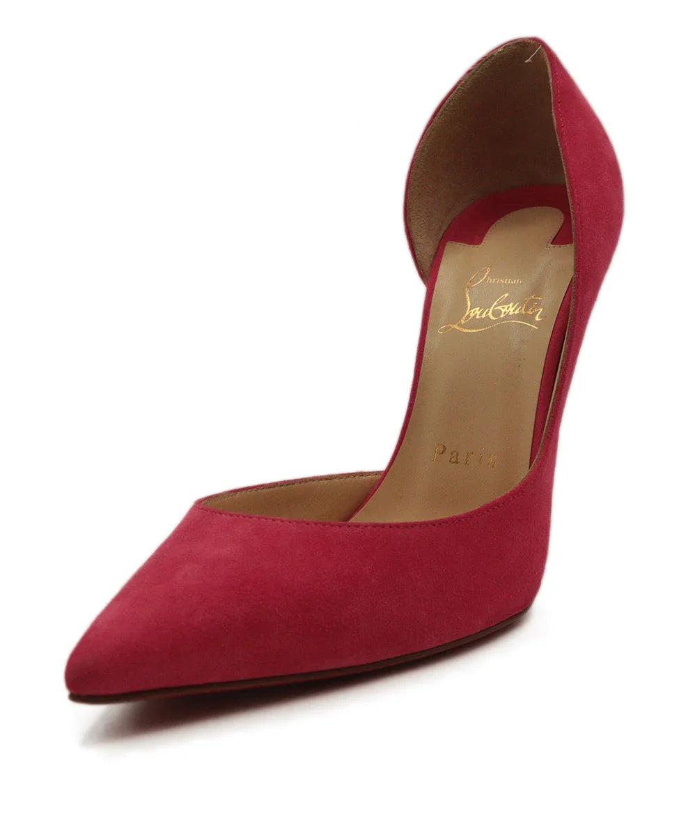 Christian Louboutin Hot Pink Suede Heels sz l Michael's Luxury