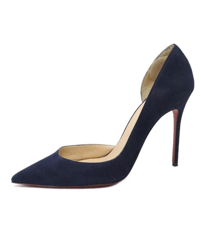 Christian Louboutin Navy Suede Heels sz 8.5 - Michael's Consignment NYC