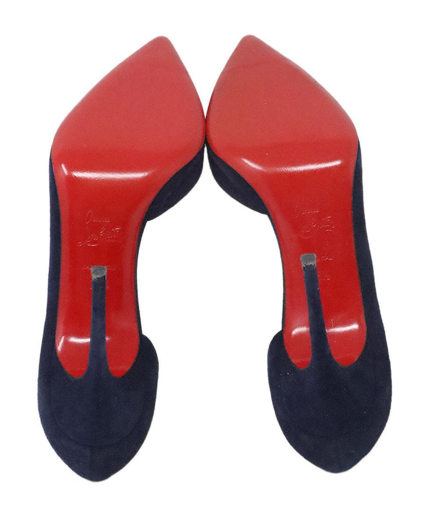Christian Louboutin Navy Suede Heels sz 8.5 - Michael's Consignment NYC