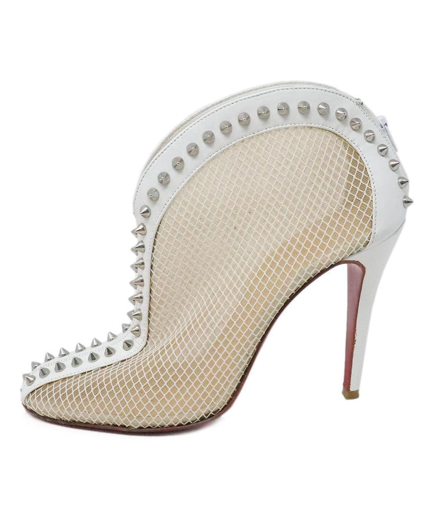 Christian Louboutin White Mesh Spiked Heels sz 9 - Michael's Consignment NYC