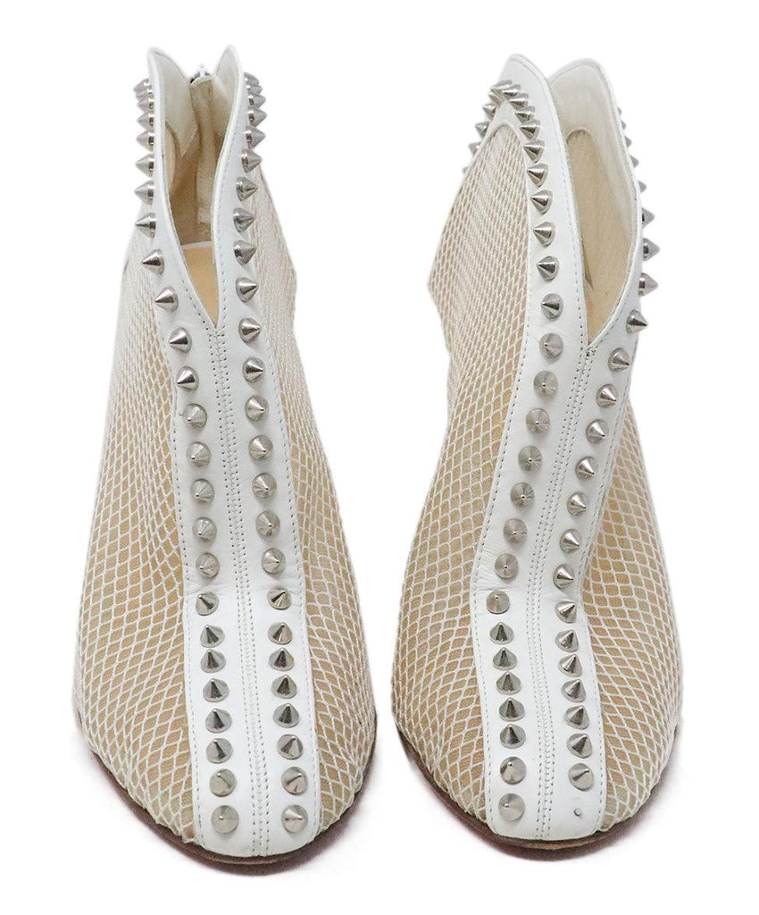 Christian Louboutin White Mesh Spiked Heels sz 9 - Michael's Consignment NYC