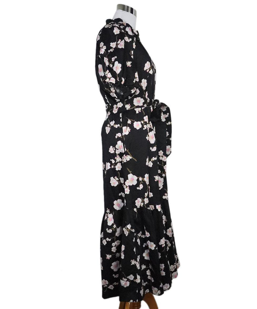 Cynthia Rowley Black Floral Print Dress 1
