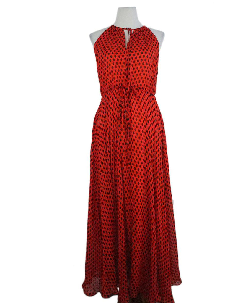 DVF Red & Black Polka Dot Chiffon Dress sz 6 - Michael's Consignment NYC