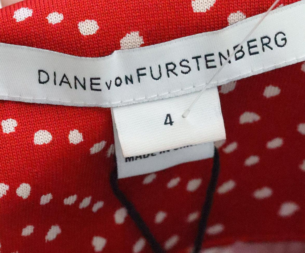 DVF Red & White Polka Dot Dress sz 4 - Michael's Consignment NYC