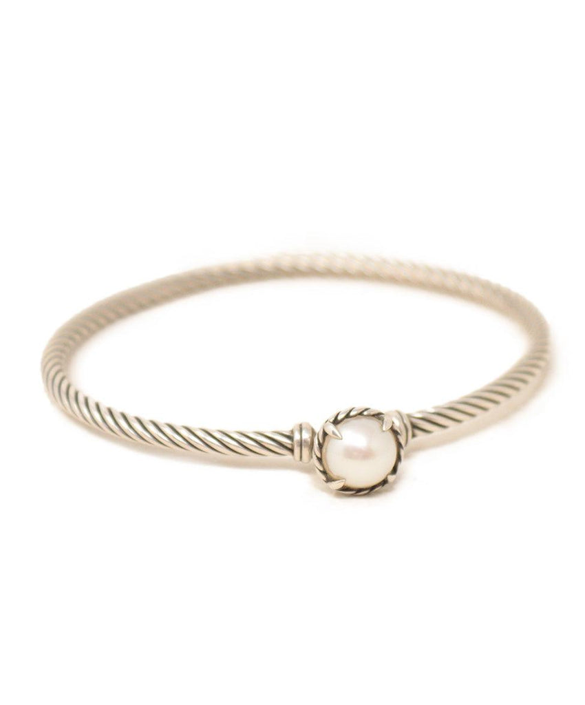 David Yurman Sterling Silver & Pearl Bracelet - Michael's Consignment NYC