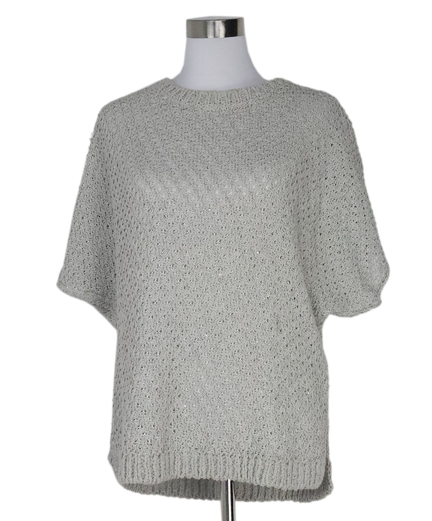 Fabiana Filippi Grey Knit Sequin Sweater 