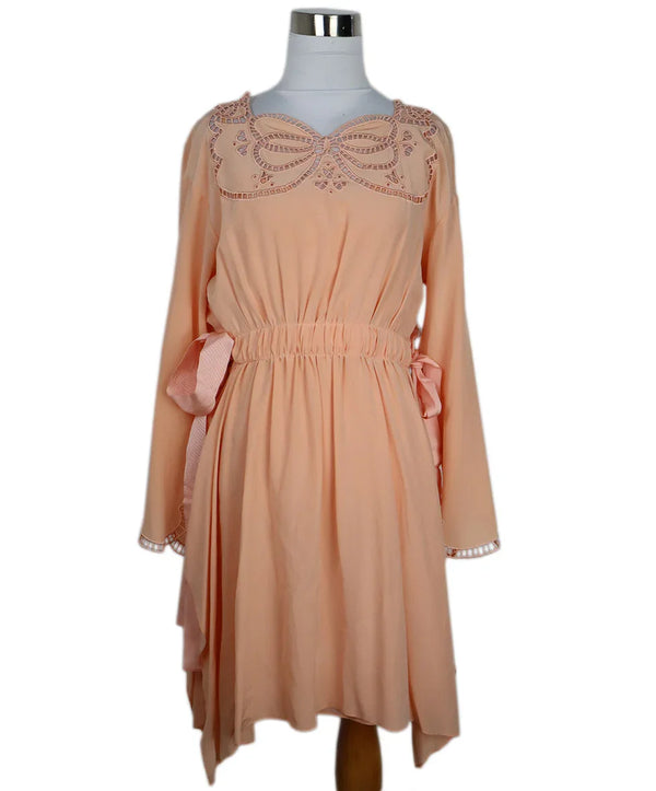 Fendi Pink Silk Bow Embroidered Dress sz 6 l Michael's Luxury Consignment –  Michael's Consignment NYC