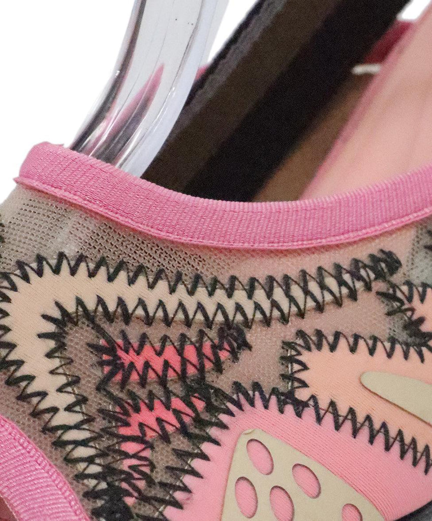 Fendi Pink Leather & Mesh Heels 5