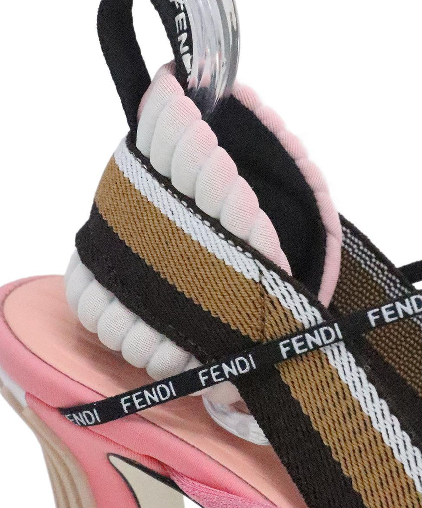 Fendi Pink Leather & Mesh Heels 6