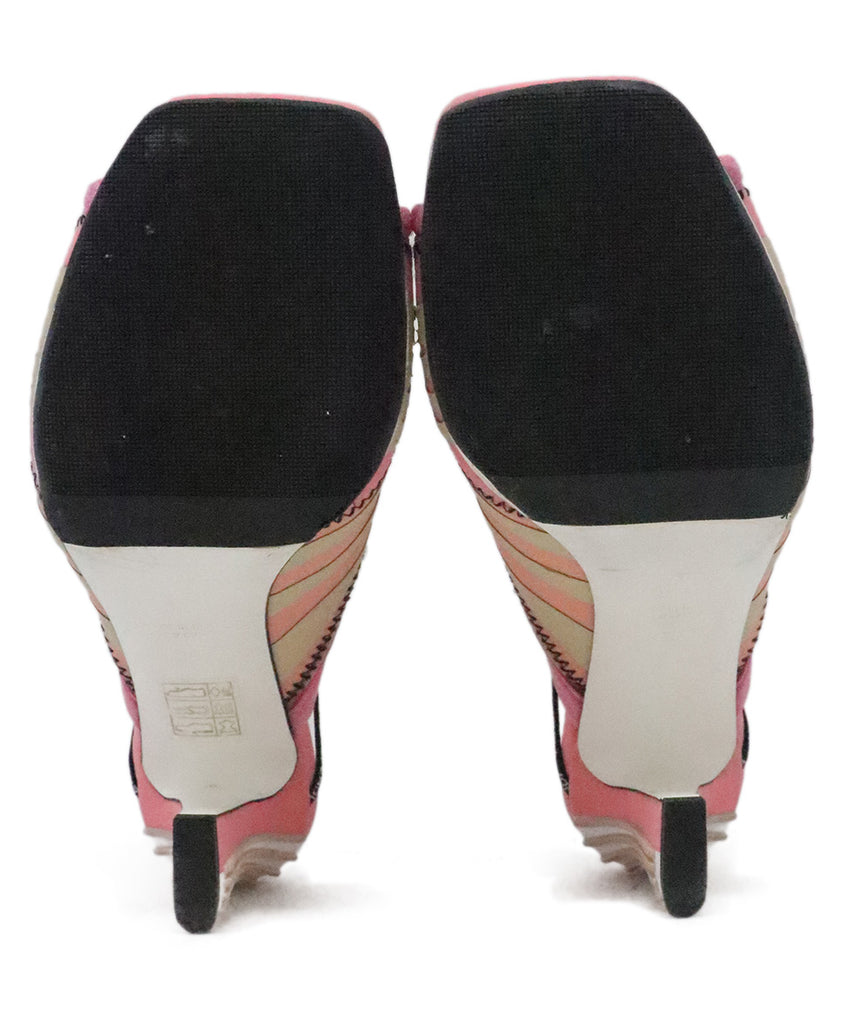 Fendi Pink Leather & Mesh Heels 4