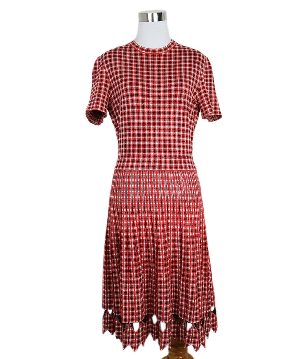 Fendi Red White & Black Plaid Cutout Dress sz 4 l Michael's Luxury Consignment Michael's Consignment NYC Fendi Red White & Black Plaid Cutout Dress sz 4 l Michael's Luxury Consignment Michael's Consignment NYC