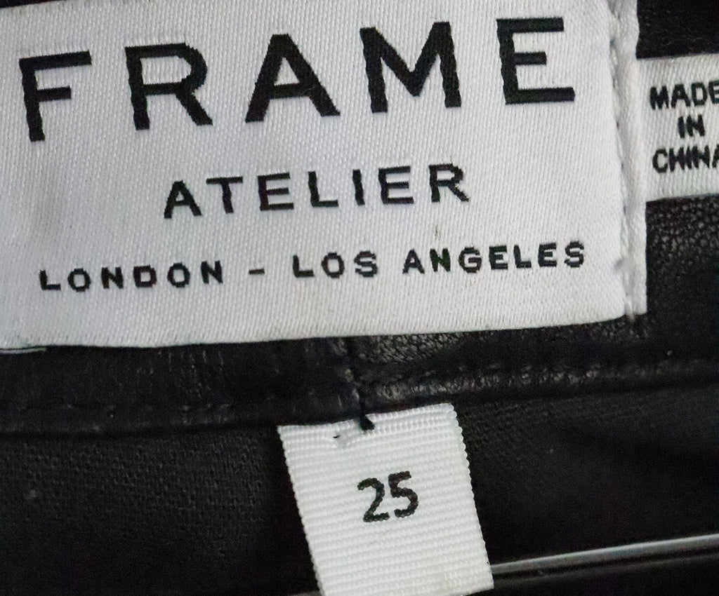 Frame Black Leather Pants 2