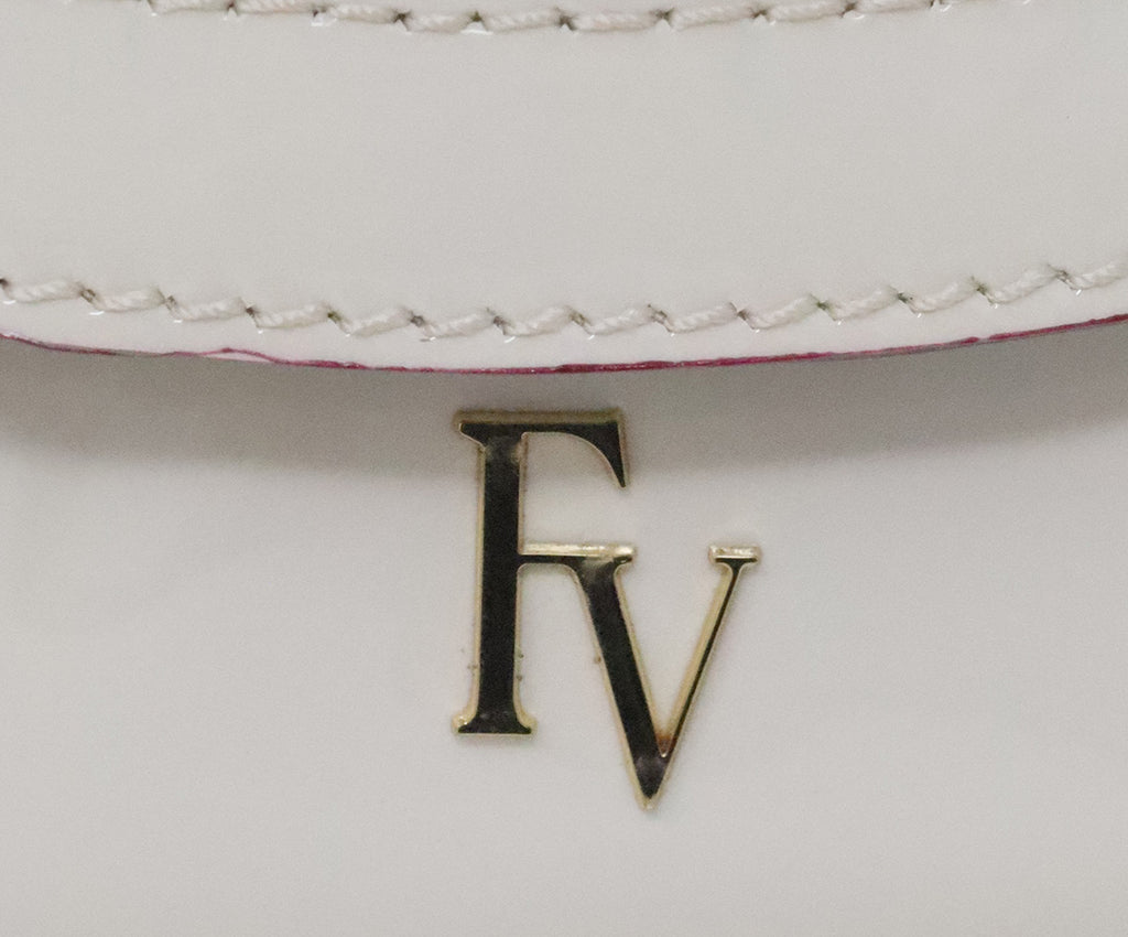 Frances Valentine Ivory Patent Leather Handbag 8