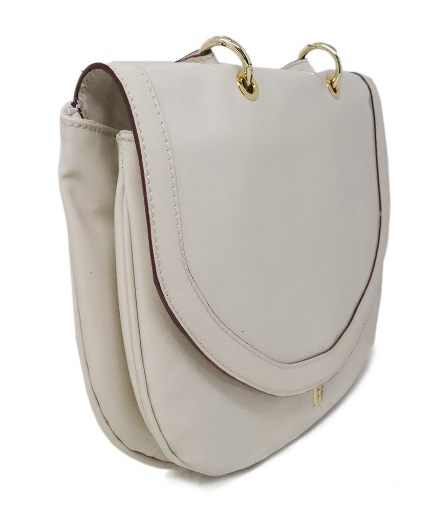 Frances Valentine Ivory Patent Leather Handbag 1