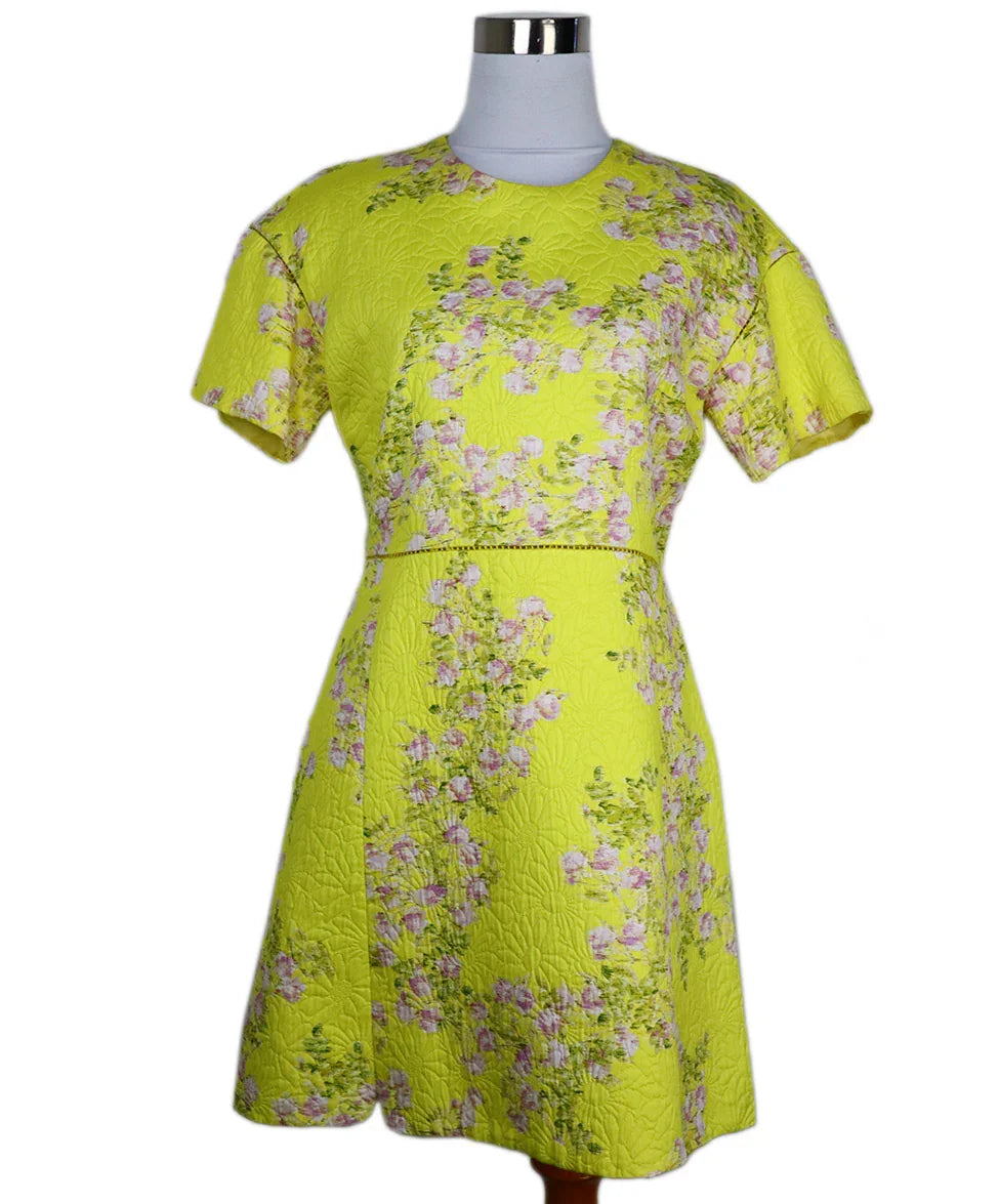Giambattista Yellow Purple & Green Floral Print Dress sz 10 l Michael's Luxury Consignment Michael's Consignment NYC Giambattista Yellow Purple & Green Floral Print Dress sz 10 l Michael's Luxury Consignment Michael's Consignment NYC