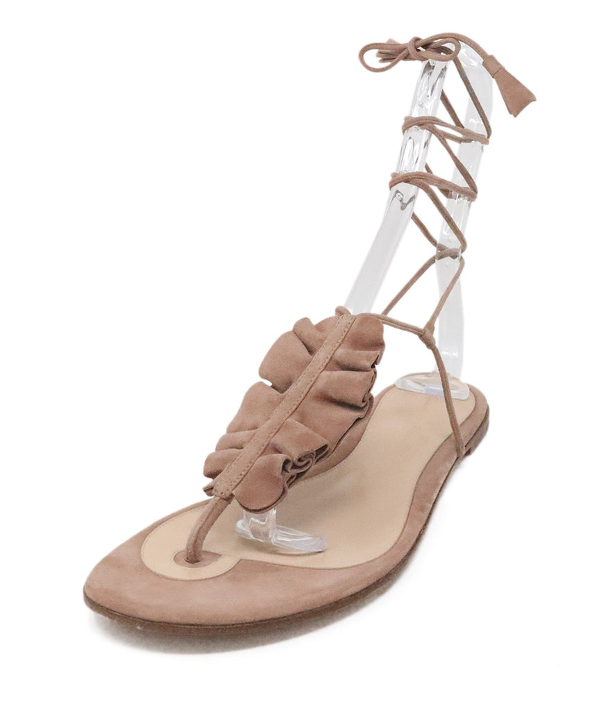 Gianvito Rossi Pink Suede Sandals 