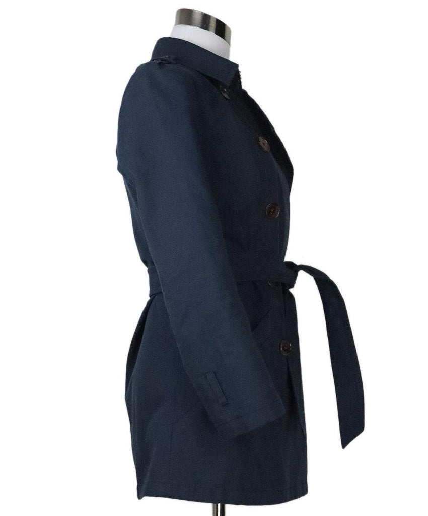 Gryphon Navy Cotton Trenchcoat sz 2 - Michael's Consignment NYC