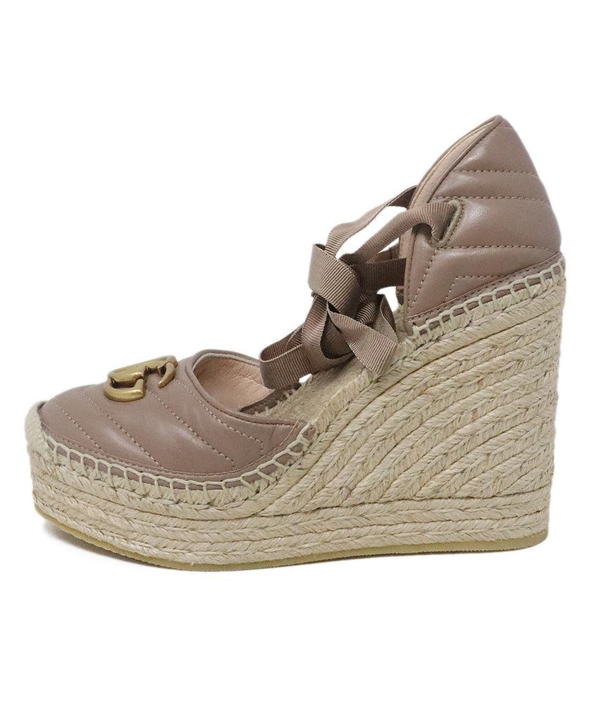 Gucci Nude Marmont Espadrille Wedges 1