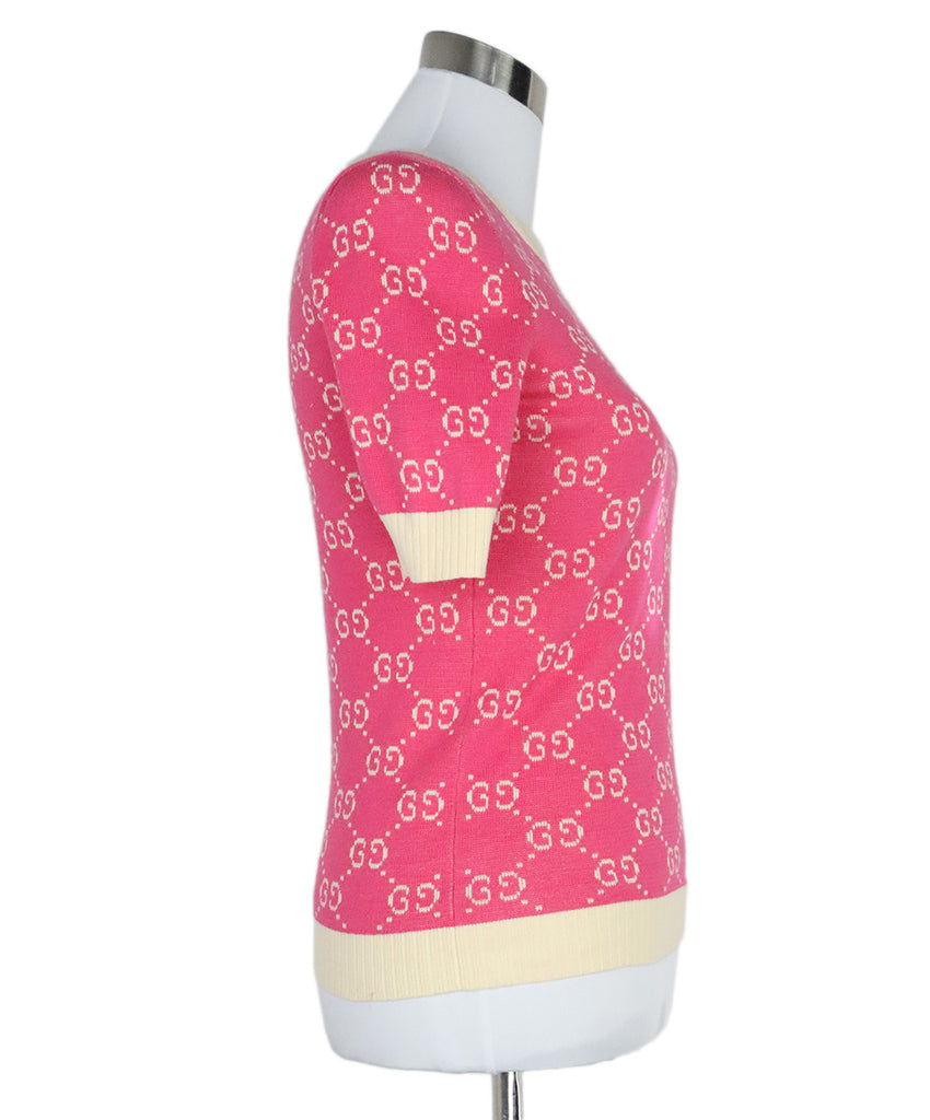 Gucci Pink & Beige Monogram Sweater 1
