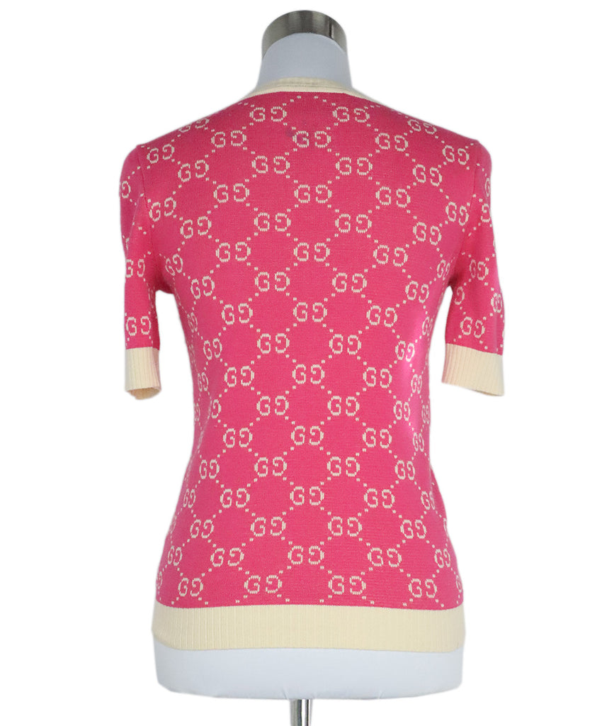 Gucci Pink & Beige Monogram Sweater 2
