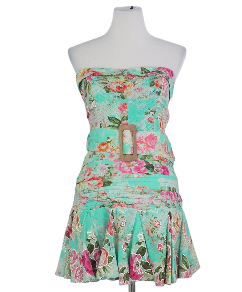 Hemant & Nandita Green Floral Print Dress 